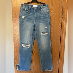 Mica Jean, lightly distressed, straight leg, size 29 NEVER BEEN WORN.